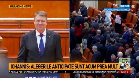 Klaus Iohannis, parlamentarilor PSD -ALDE: Ați obosit deja? Ghinion!