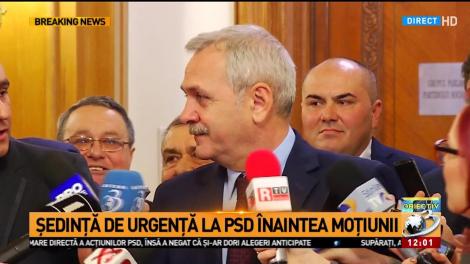 Liviu Dragnea, înaintea votului pe moțiune: Sorin Grindeanu are toată susținerea mea