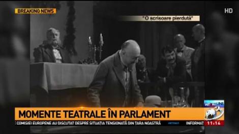 Momente teatrale în Parlament