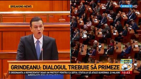 Sorin Grindeanu, în Parlament: „Fiecare dă socoteală, o dată la patru ani, în fața oamenilor, pentru ceea ce face la Parlament”