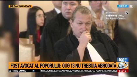 Fost avocat al poporului: OUG 13 nu trebuia abrogată