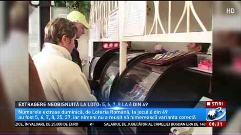 Extragere neobișnuită la Loto 6 din 49