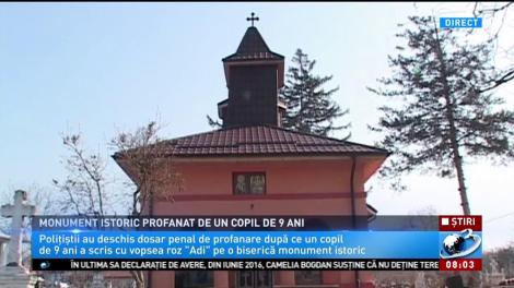 Monument istoric profanat de un copil de 9 ani