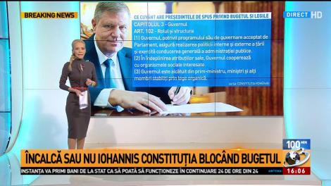 Poate sau nu Iohannis să blocheze bugetul