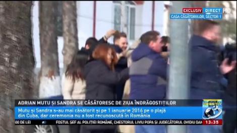 Adrian Mutu și Sandra s-au căsătorit de Ziua Îndrăgostiților