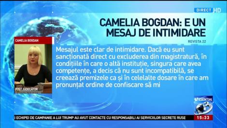 Camelia Bogdan, reacție după excluderea din magistratură: E un mesaj de intimidare