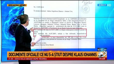 Subiectiv: Cine a blocat dosarul lui Klaus Iohannis, în 2007 - documente oficiale