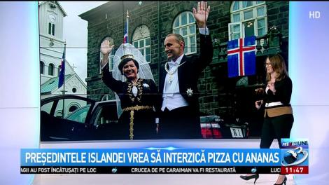 Președintele Islandei ar vrea să interzică pizza cu ananas