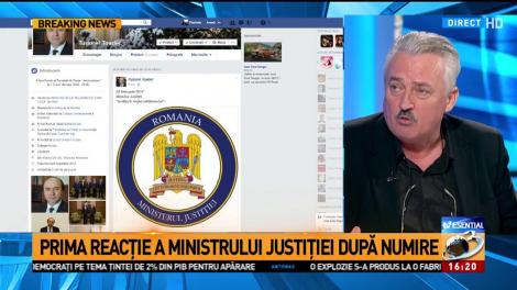 Ministrul Justiţiei, prima postare pe Facebook de la numire