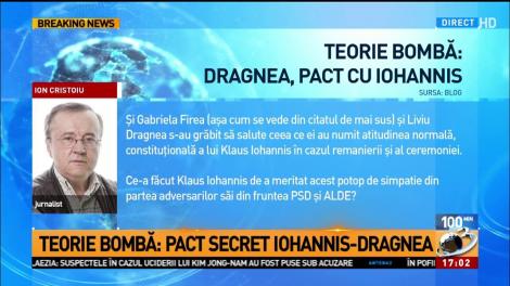 Ion Cristoiu, teorie-bombă: Dragnea, pact cu Iohannis