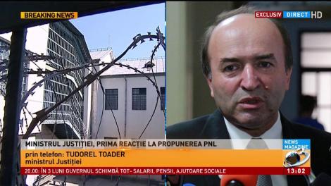 Ministrul Justiției Tudorel Toader, reacție la soluția PNL pentru&nbsp;decongestionarea penitenciarelor