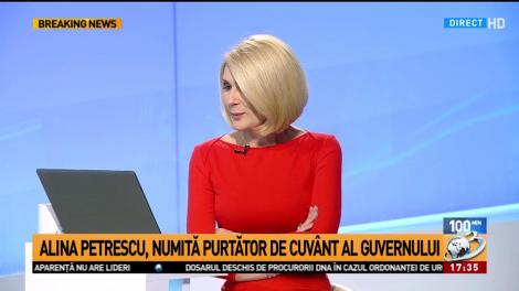Alina Petrescu a fost numită purtător de cuv&acirc;nt al Guvernului