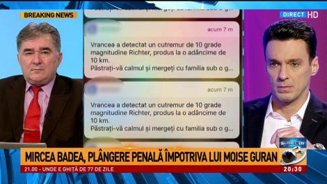 Mircea Badea, plângere penală împotriva lui Moise Guran