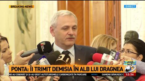 Dragnea: Dacă Ponta &icirc;mi trimite o demisie &icirc;n alb, nu o voi activa. Nu &icirc;l dă nimeni afară
