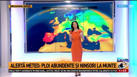 Alertă meteo: Ploi abundente și ninsori la munte