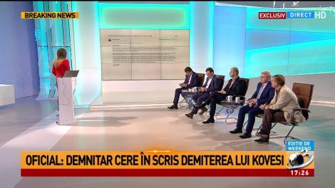 Demnitarul Liviu Pleşoianu cere &icirc;n scris demiterea lui Kovesi, iar Roşca Stănescu crede că ministrul Justiţiei o va demite m&acirc;ine