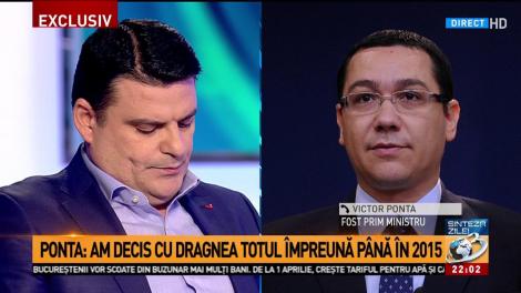 Victor Ponta, la Sinteza zilei: Eu nu fac drumuri