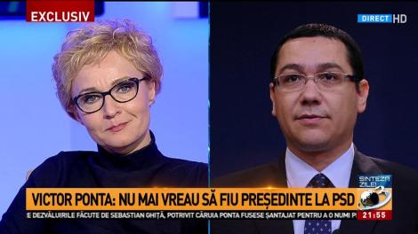 Victor Ponta, la Sinteza zilei