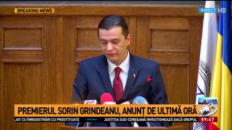 Premierul Sorin Grindeanu, anunț de ultimă oră