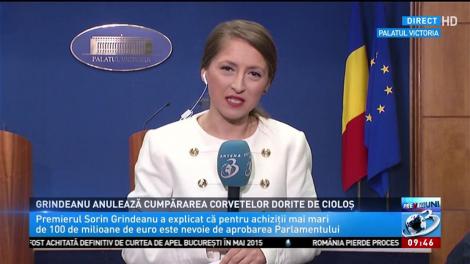 Grindeanu anulează cumpărarea corvetelor dorite de Cioloș