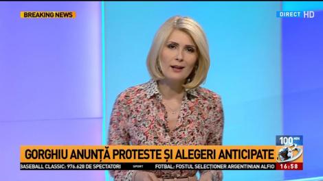 Gorghiu anunţă proteste şi alegeri anticipate