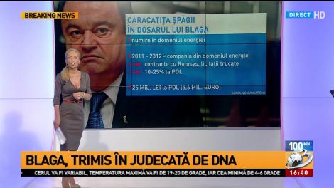 Blaga, trimis &icirc;n judecată de DNA