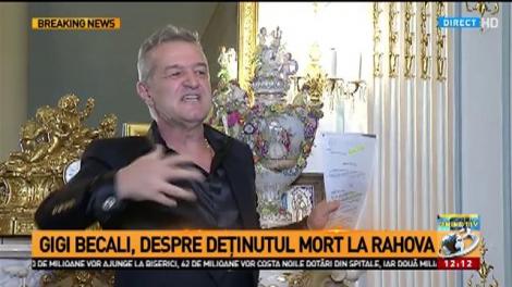 Gigi Becali a explodat: Deținuții nu au nevoie de condiții. Au nevoie să se ducă să își vadă mama, nevasta și copilul!