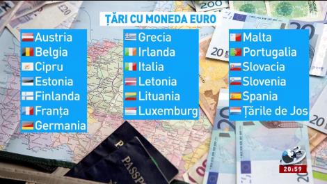 Moneda EURO. Ce țări o folosesc zilnic