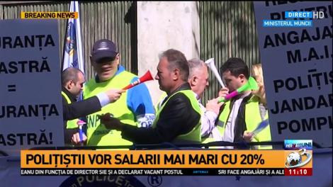 Polițiștii vor salarii mai mari cu 20%
