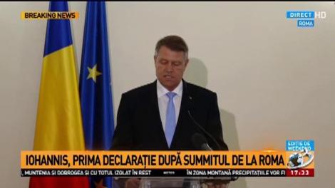 Klaus Iohannis: Menținerea unității celor 27 de state membre este și trebuie să rămână deviza noastră