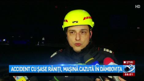 6 răniţi după ce o maşină a căzut în Dâmboviţa