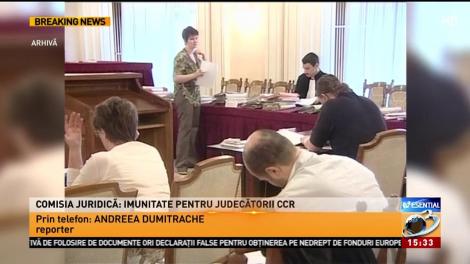Comisia Juridică: Imunitate pentru judecători
