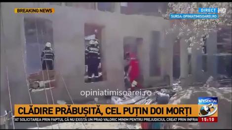 Clădire prăbușită, doi morți