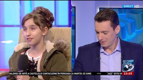 Sara, fetița de 10 ani care a impresionat România cu vocea sa, îi cântă muzică populară lui Mircea Badea