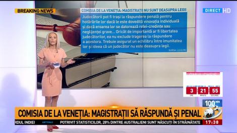 Comisia de la Veneția: Magistrații nu sunt deasupra legii
