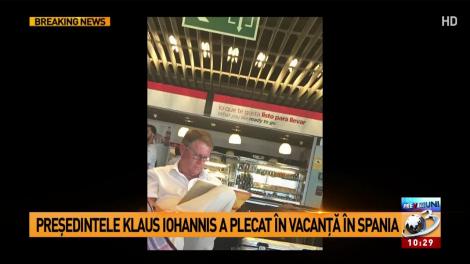 Președintele Klaus Iohannis a plecat în vacanță în Spania