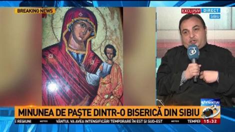 Minune într-o biserică din Sibiu: Icoana Maicii Domnului a început să lăcrimeze