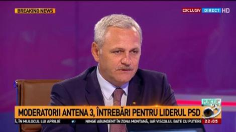 Moderatorii Antena 3, întrebări pentru Liviu Dragnea
