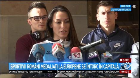 Sportivii români medaliați la europene se întorc în capitală