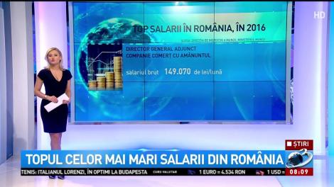 Top salarii în România în  2016