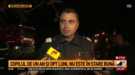 Băieţelul de un an şi opt luni salvat din f&acirc;nt&acirc;na de la Balta Sărată a fost transportat cu elicopterul SMURD la Bucureşti