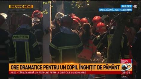 Ore dramatice pentru un copil &icirc;nghițit de păm&acirc;nt