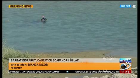Bărbat dispărut, căutat cu scafandrii pe lacul Sărulești
