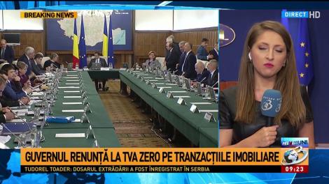 Guvernul renunță la TVA 0 pe tranzacțiile imobiliare