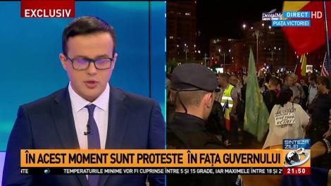 Imagini de la protestele din Piaţa Victoriei