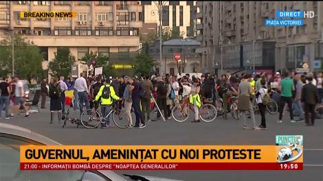 Guvernul, amenințat cu noi proteste