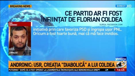 Dan Andronic: USR, creaţia "diabolică" a lui Coldea