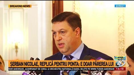 Reacția lui Șerban Nicolae după ce Victor Ponta i-a cerut demisia