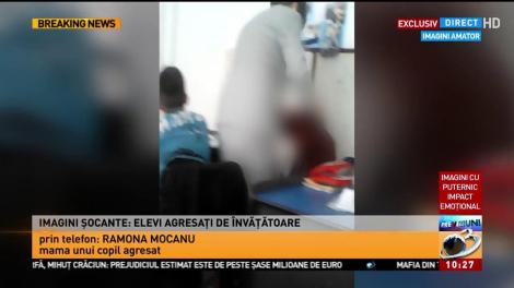 Imagini şocante într-o şcoală din România! O învățătoare a fost filmată când îi lovea cu putere pe doi dintre elevi