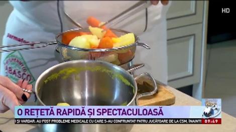 O reţetă rapidă şi spectaculoasă: Involtini de pui cu piure de morcov cu portocale